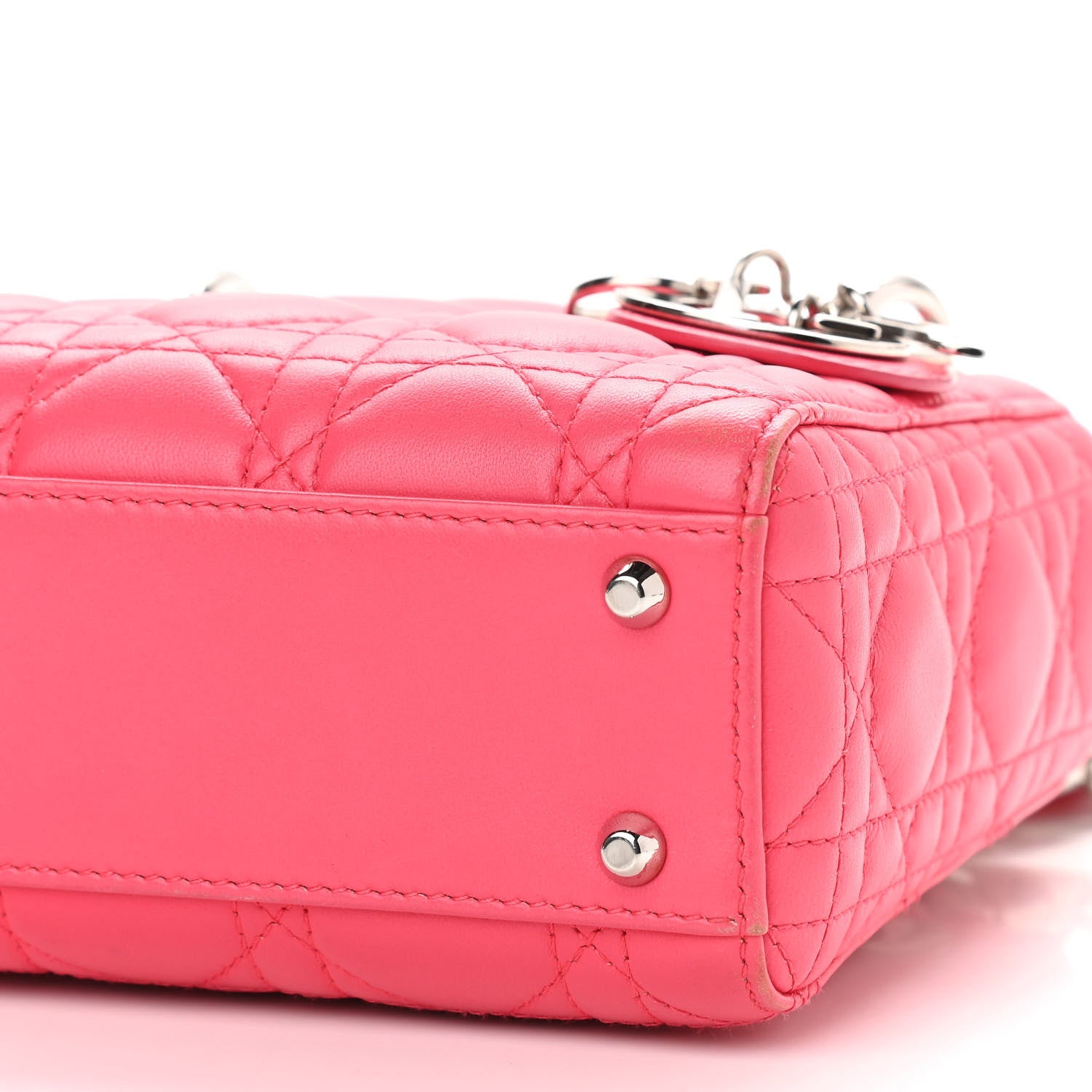 Christian Dior Lambskin Cannage Mini Lady Dior Pink 8 of 13