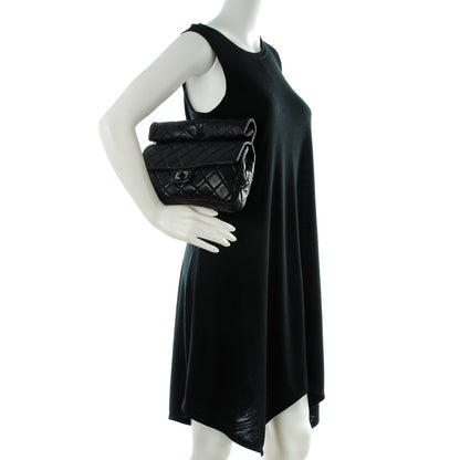 Chanel Lambskin Quilted Medium Roll Reissue Clutch Black 2 of 7