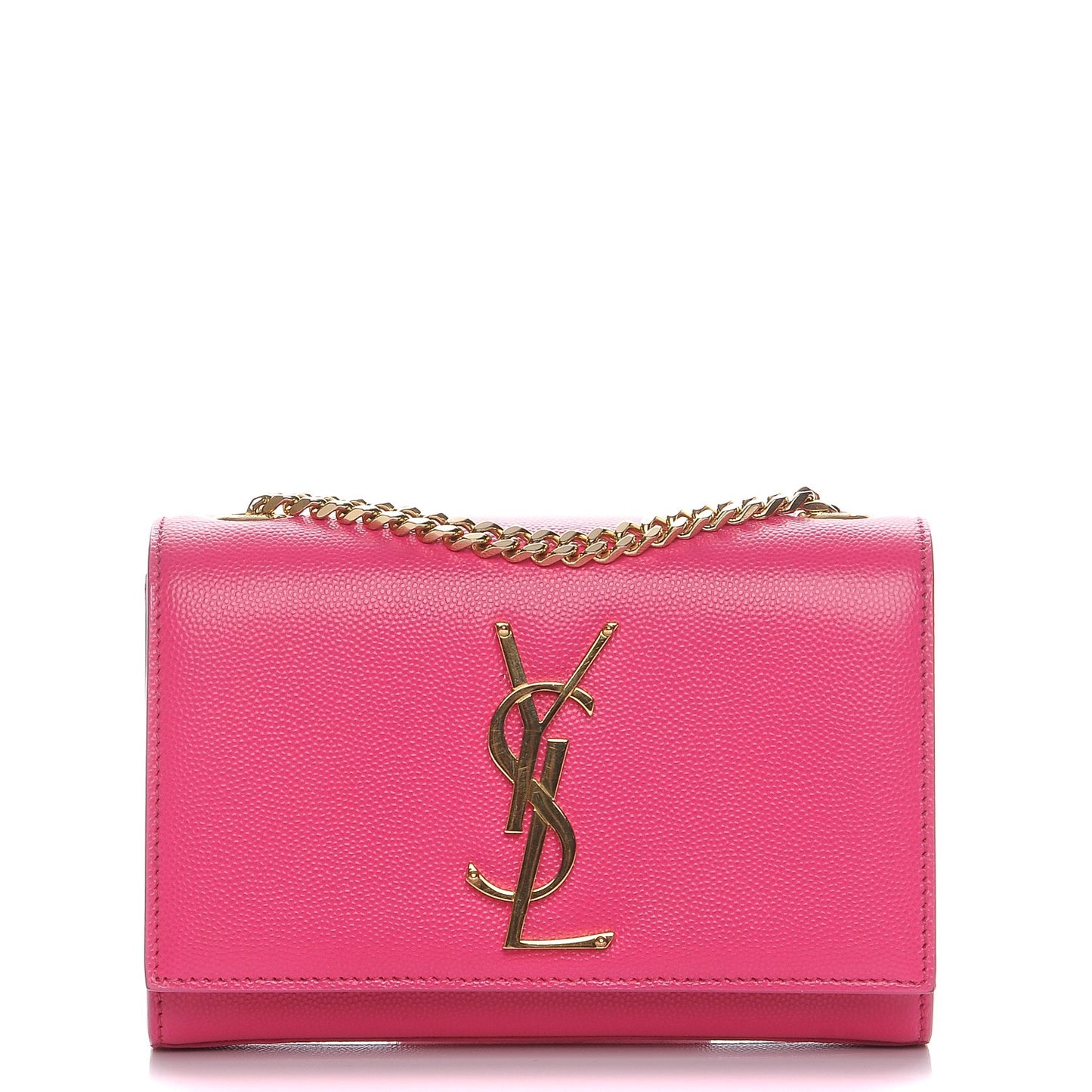 Grain De Poudre Small Monogram Kate Satchel Fuchsia