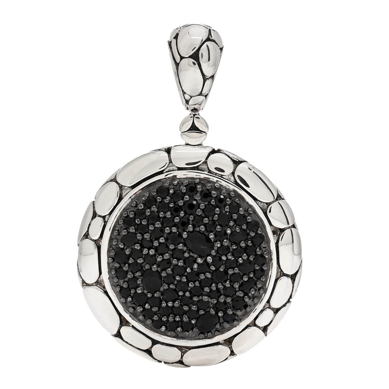 John Hardy Sterling Silver Black Sapphire Kali Pendant 1 of 3