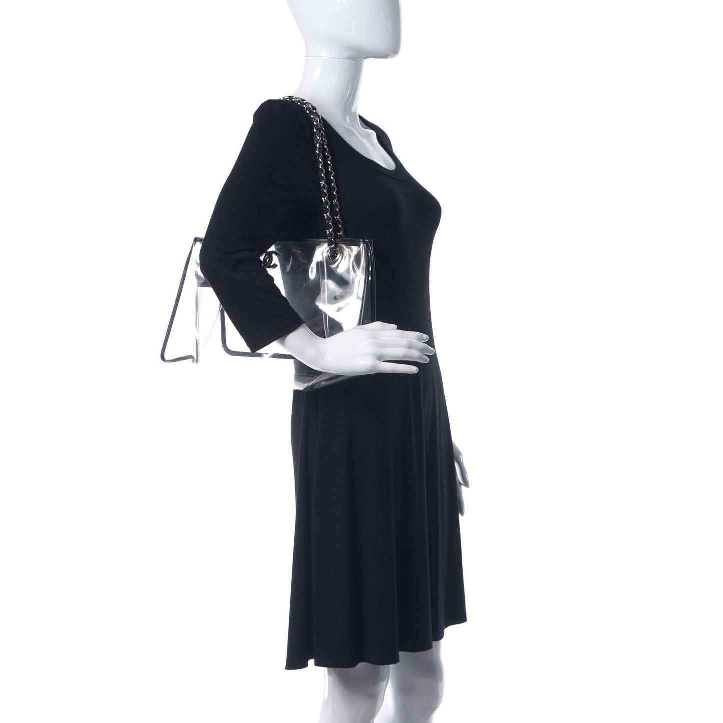 Lambskin Vinyl Naked Tote Black