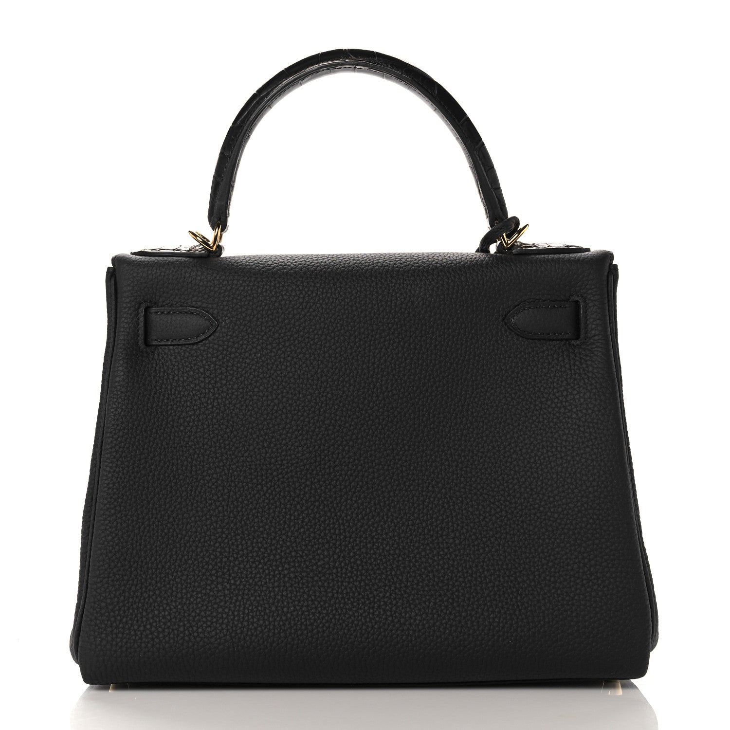 Hermes Togo Matte Alligator Kelly Retourne Touch 28 Black 5 of 39