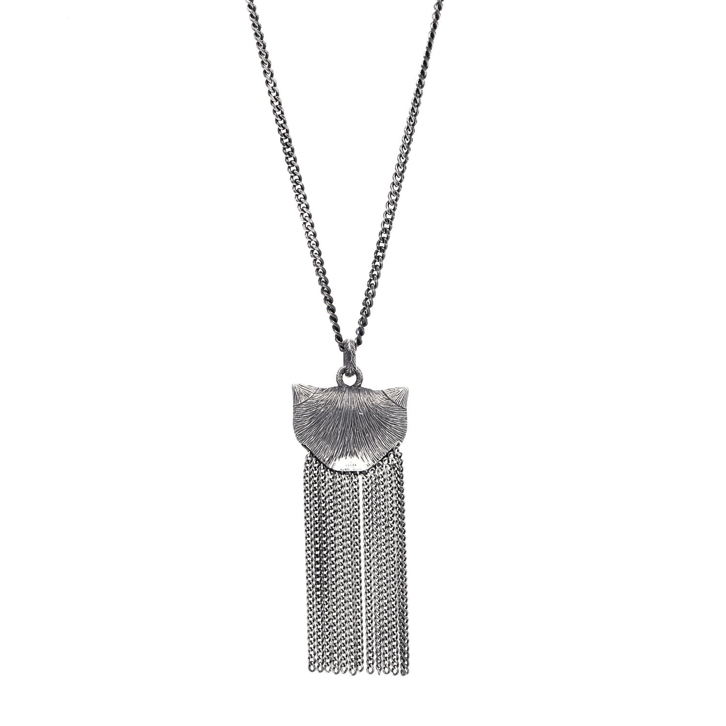 Sterling Silver Feline Tassle Necklace