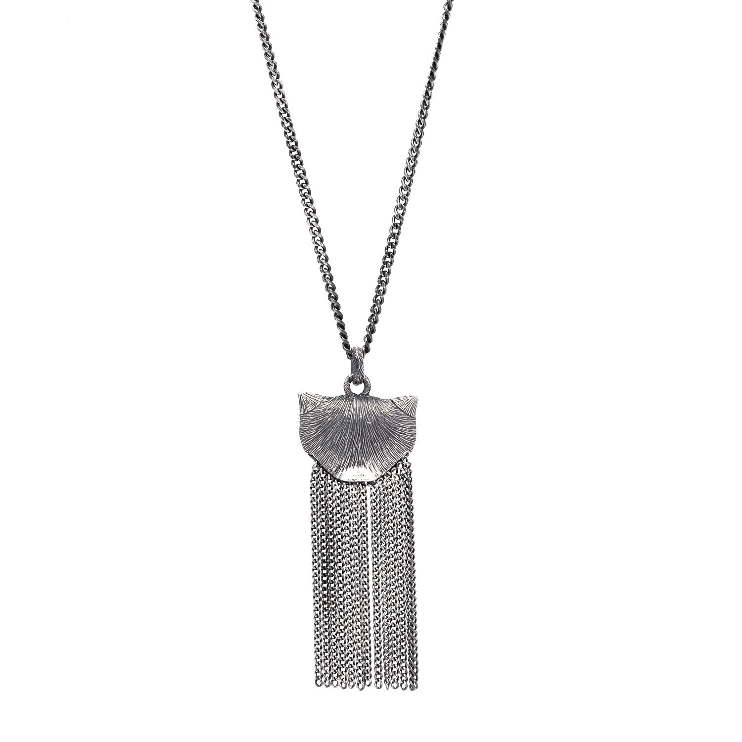 Gucci Sterling Silver Feline Tassle Necklace 3 of 5