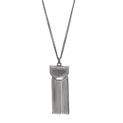 Gucci Sterling Silver Feline Tassle Necklace 3 of 5