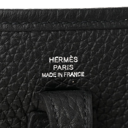 Hermes Taurillon Clemence Evelyne TPM Black 6 of 11
