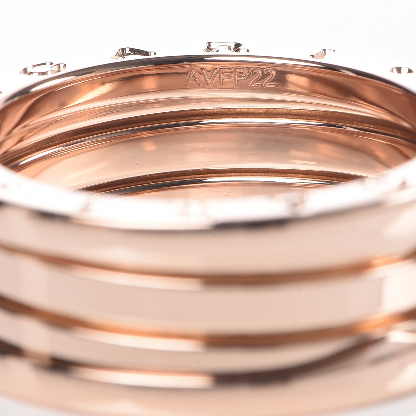 18K Rose Gold B.Zero1 Three-Band Ring 60 9