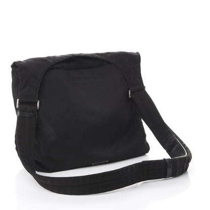 Prada Nylon Flat Messenger Bag Black 2 of 9