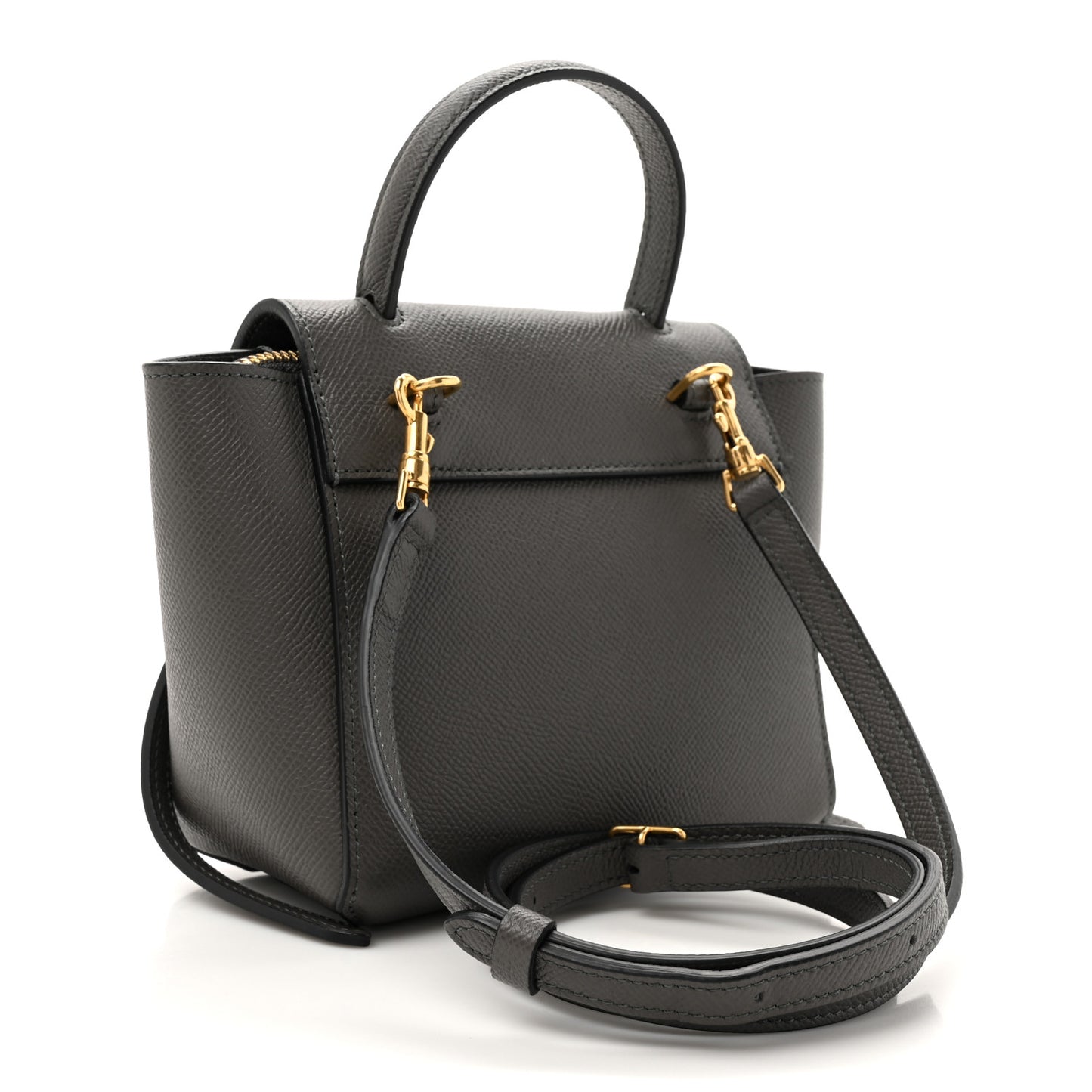 Grained Calfskin Pico Belt Bag Grey