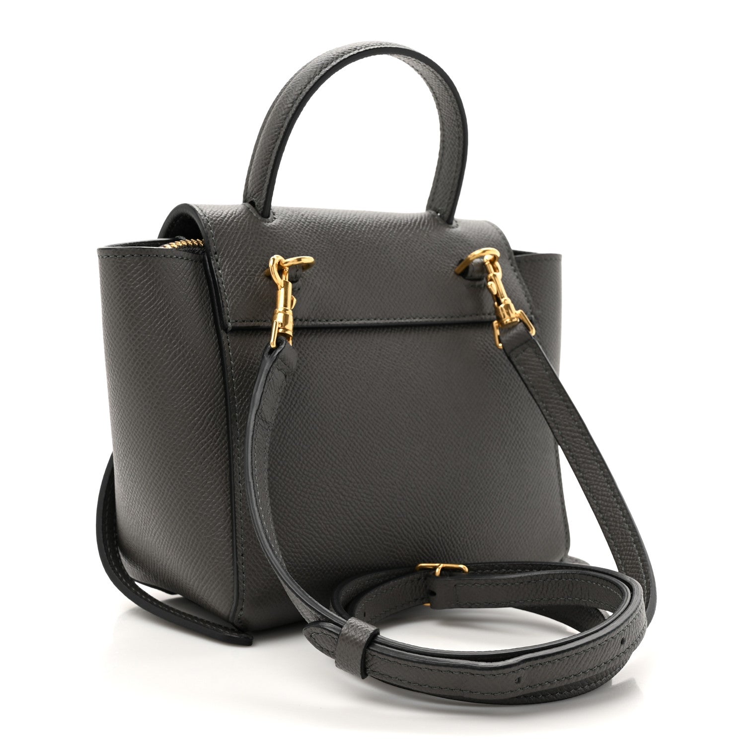 Celine Grained Calfskin Pico Belt Bag Grey 3 of 14