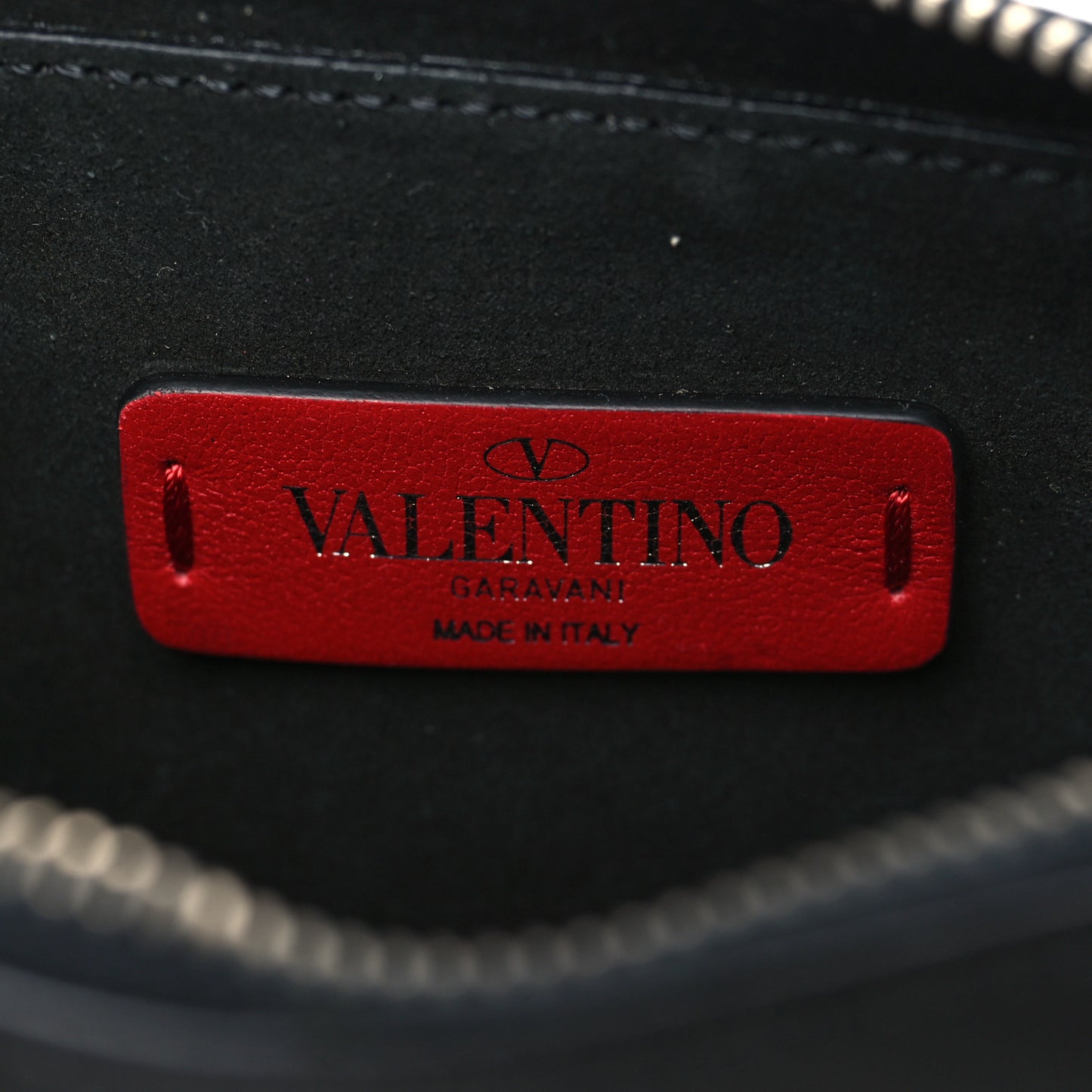 Calfskin VLTN Print Small Crossbody Bag Black