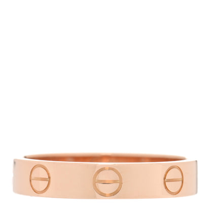 Cartier 18K Pink Gold 3.5mm LOVE Wedding Band Ring 51 5.75 1 of 5