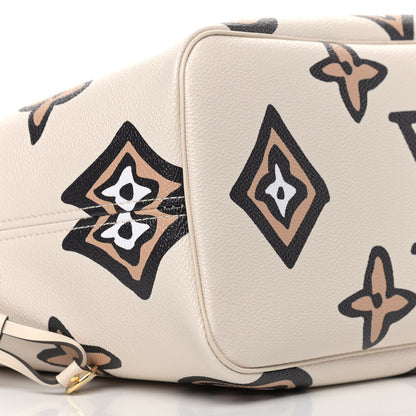 Louis Vuitton Monogram Giant Wild At Heart Neverfull MM Creme 7 of 8