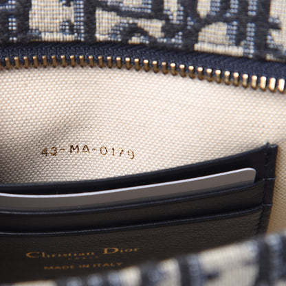 Christian Dior Oblique Zipped Pouch Clutch Blue 7 of 8