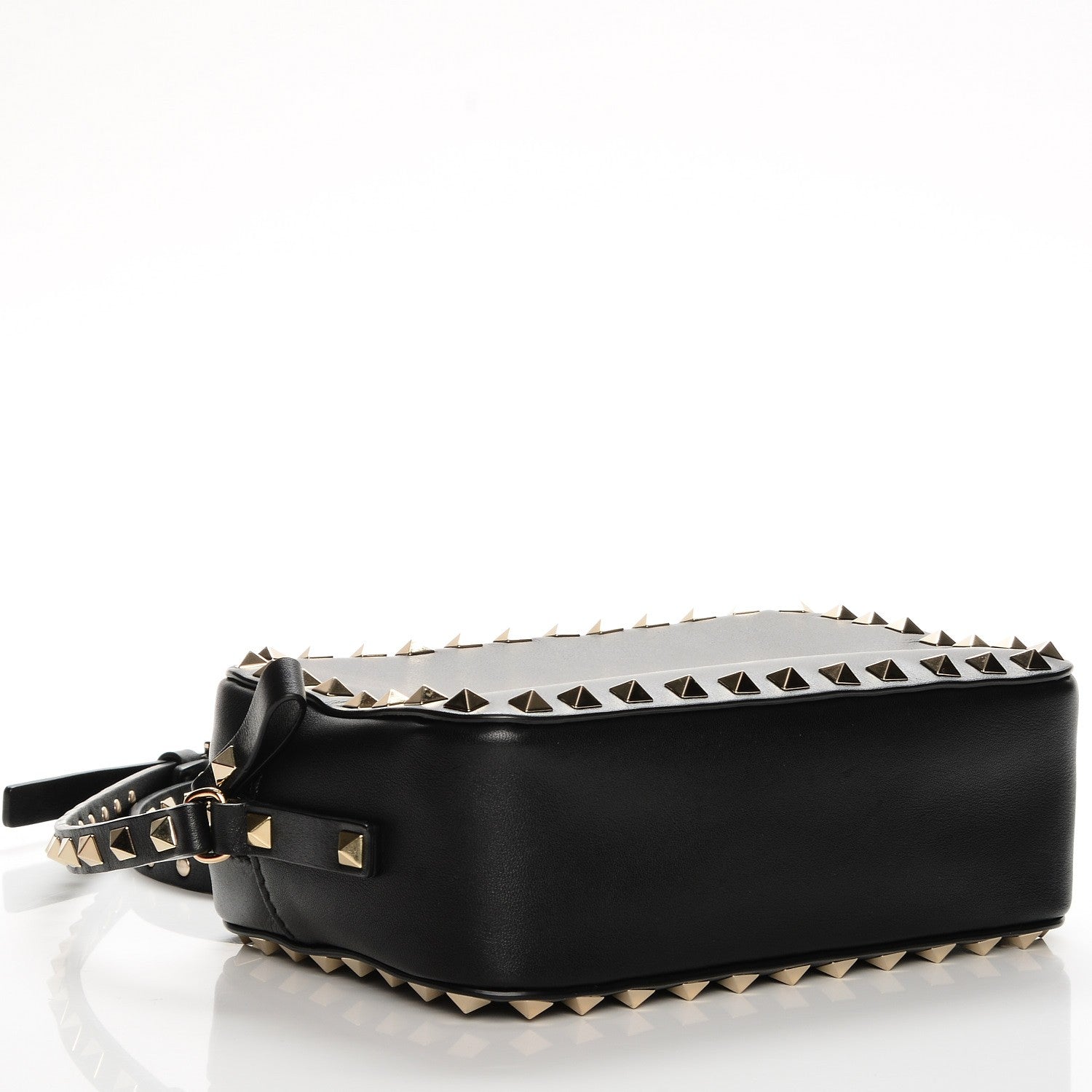 Valentino Garavani Calfskin Rockstud Camera Crossbody Bag Black 4 of 6