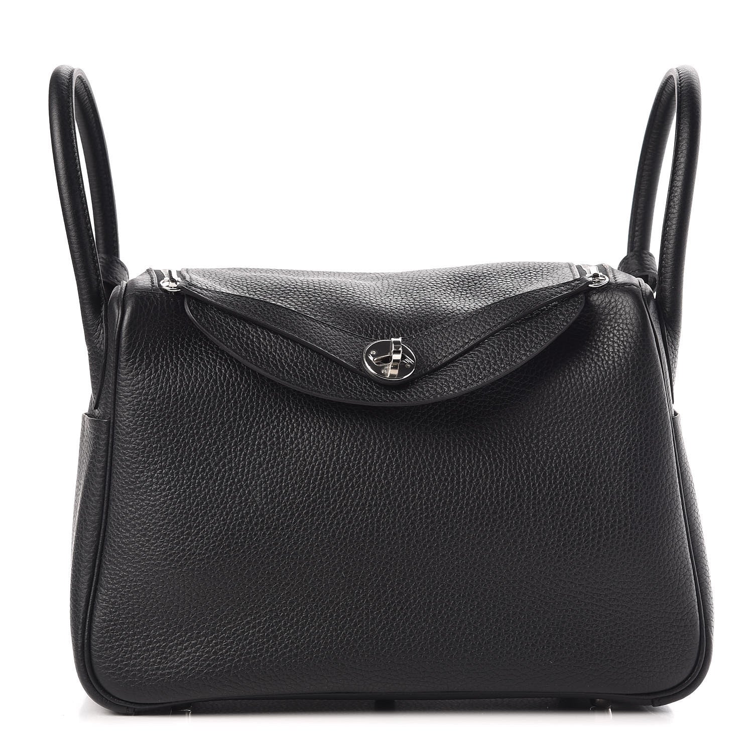Hermes Taurillon Clemence Lindy 30 Black 1 of 9