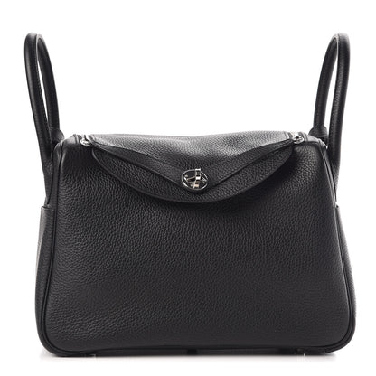 Hermes Taurillon Clemence Lindy 30 Black 1 of 9