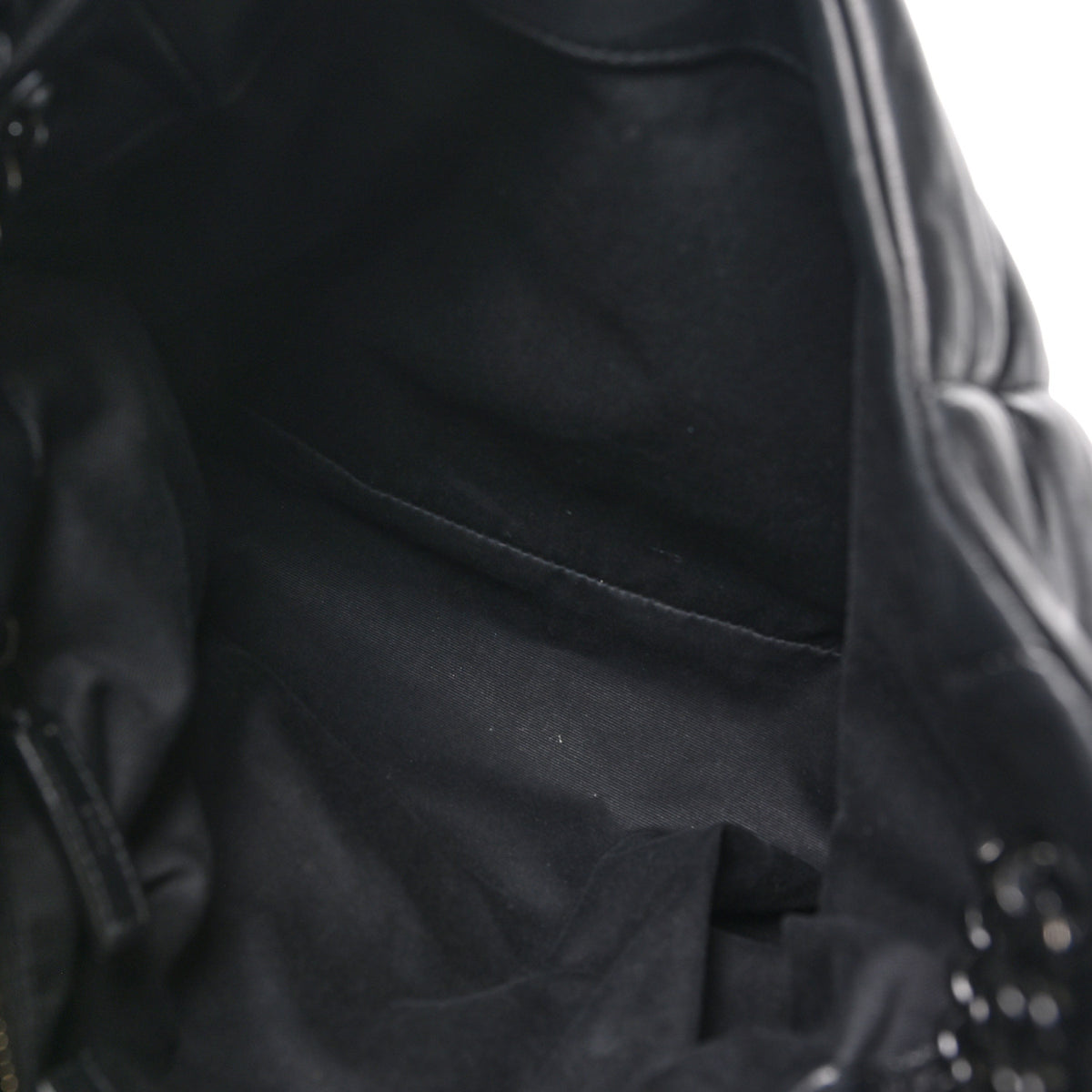 Saint Laurent Lambskin Quilted Monogram Monochrome Medium Loulou Puffer Chain Satchel Black 5 of 10