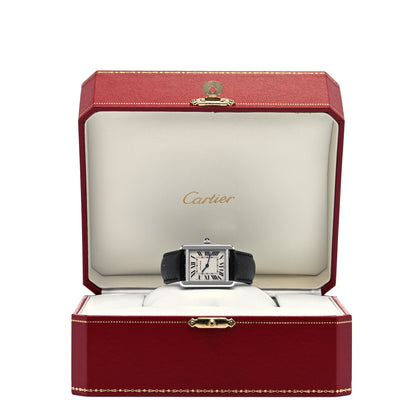 Cartier Stainless Steel Calfskin 24mm Tank Solo Quartz Watch 5 of 5