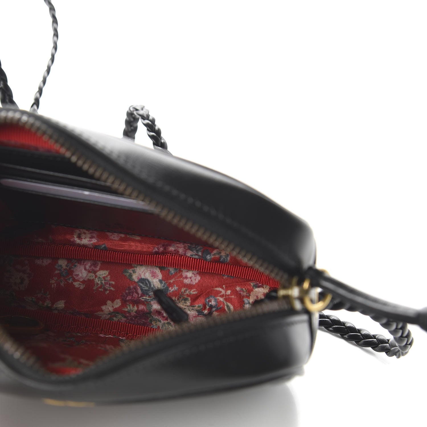 Gucci Calfskin Trapuntata Web Mini GG Shoulder Bag Black 5 of 10