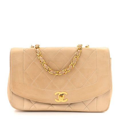 Chanel Lambskin Quilted Small Single Flap Beige 1 of 19