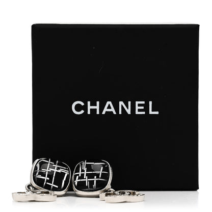 Chanel CC Drop Earrings Ruthenium Black 5 of 5