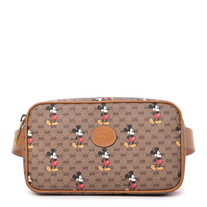 Gucci X DISNEY Mini Vintage GG Supreme Monogram Mickey Mouse Small Belt Bag 90 36 Beige Vintage Sun Oil 1 of 12