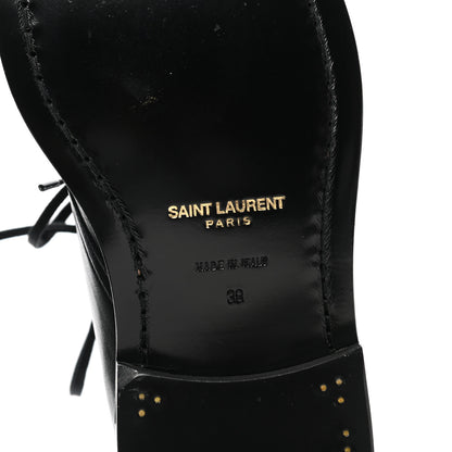 Saint Laurent Calfskin Army 25 Lace Up Booties 38 Black 6 of 9