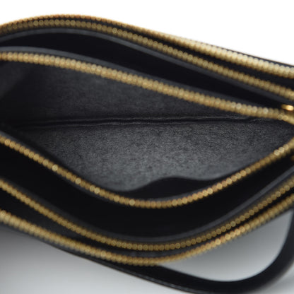 Celine Lambskin Small Trio Crossbody Bag Black 6 of 10