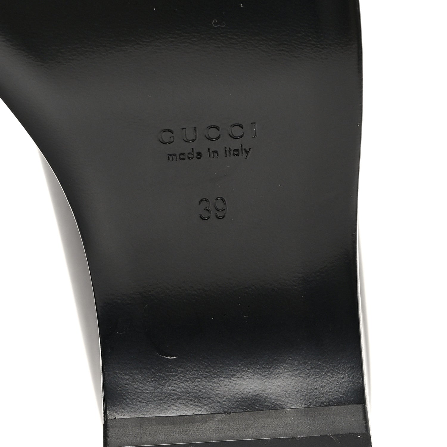 Gucci Ancora Calfskin Womens Horsebit Platform Loafers 39 Black 7 of 11