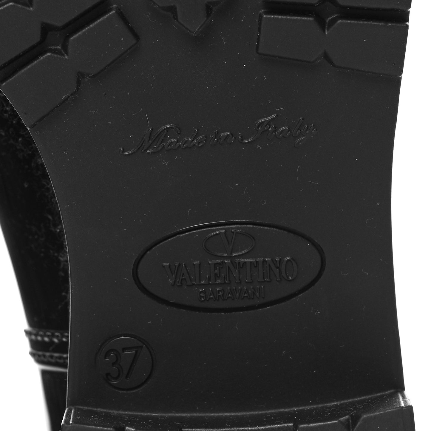 Rubber Rockstud Short Rainboots 37 Black