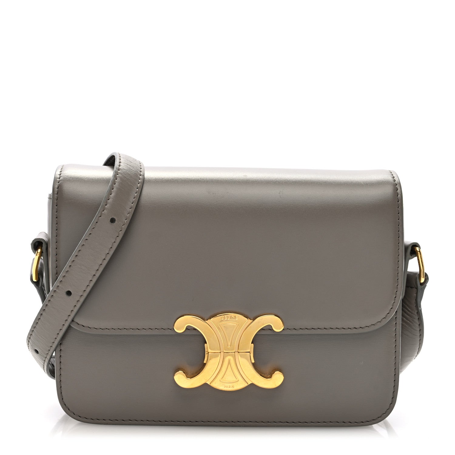 Celine Shiny Calfskin Teen Triomphe Pebble 1 of 13