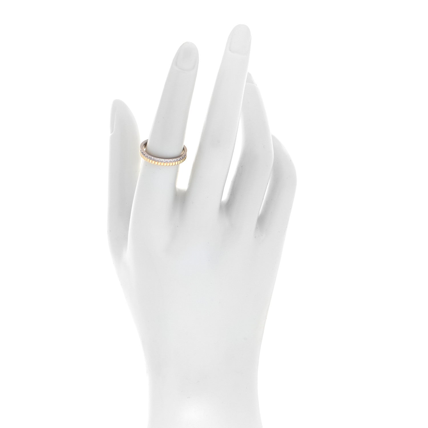 Boucheron 18K Yellow White Gold Diamond Quatre Radiant Wedding Band Ring 54 7 2 of 4