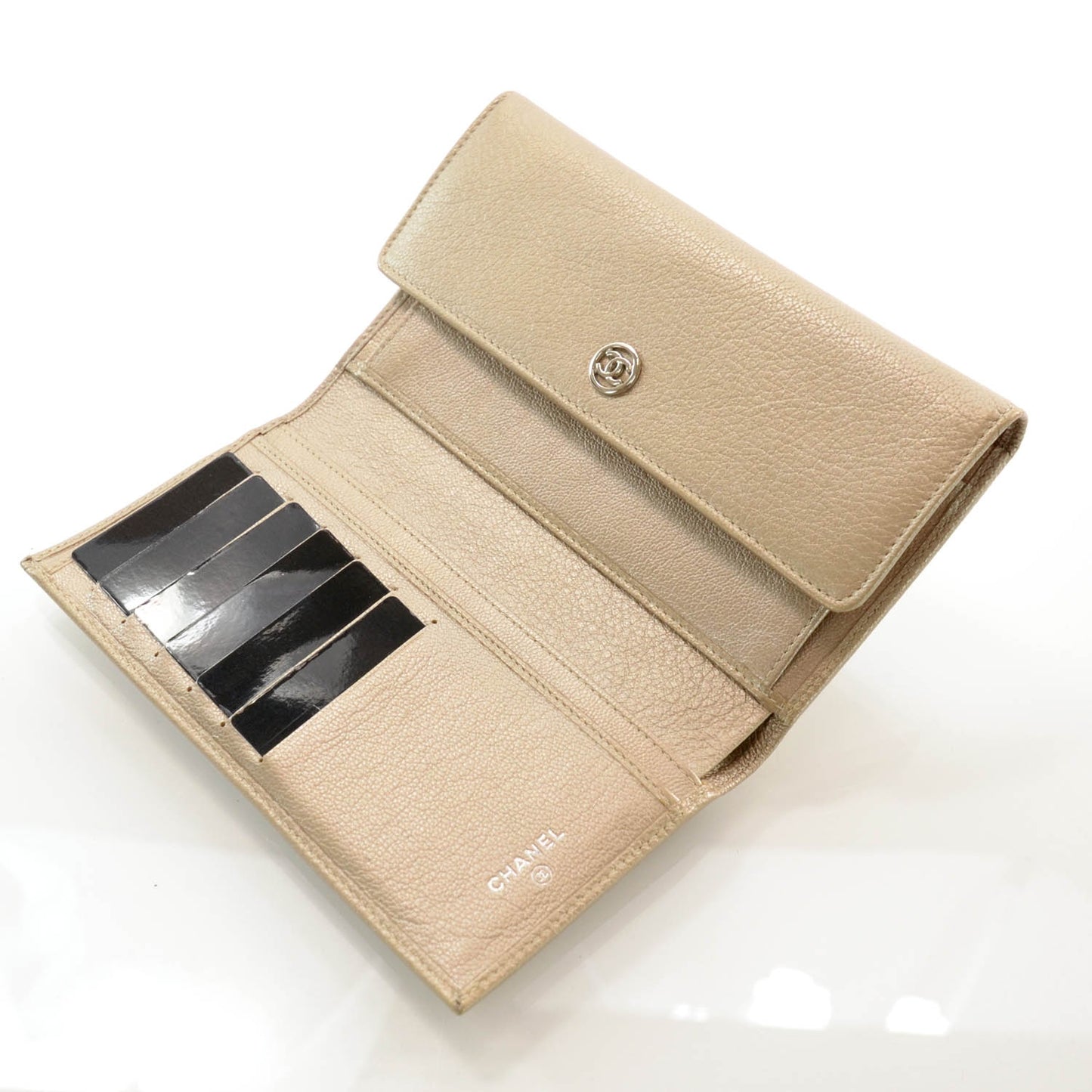 Large Flap Wallet Metallic