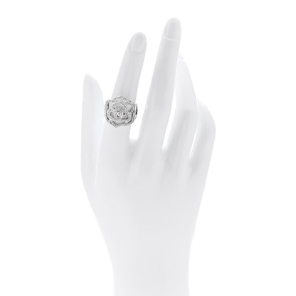 Piaget 18K White Gold Diamond .55ct Rose Ring 53 6.25 2 of 6