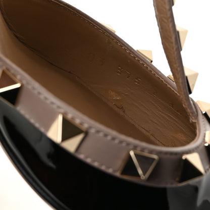 Valentino Garavani Patent Nappa Rockstud Ankle Strap 65mm Pumps 36.5 Black Poudre 8 of 9