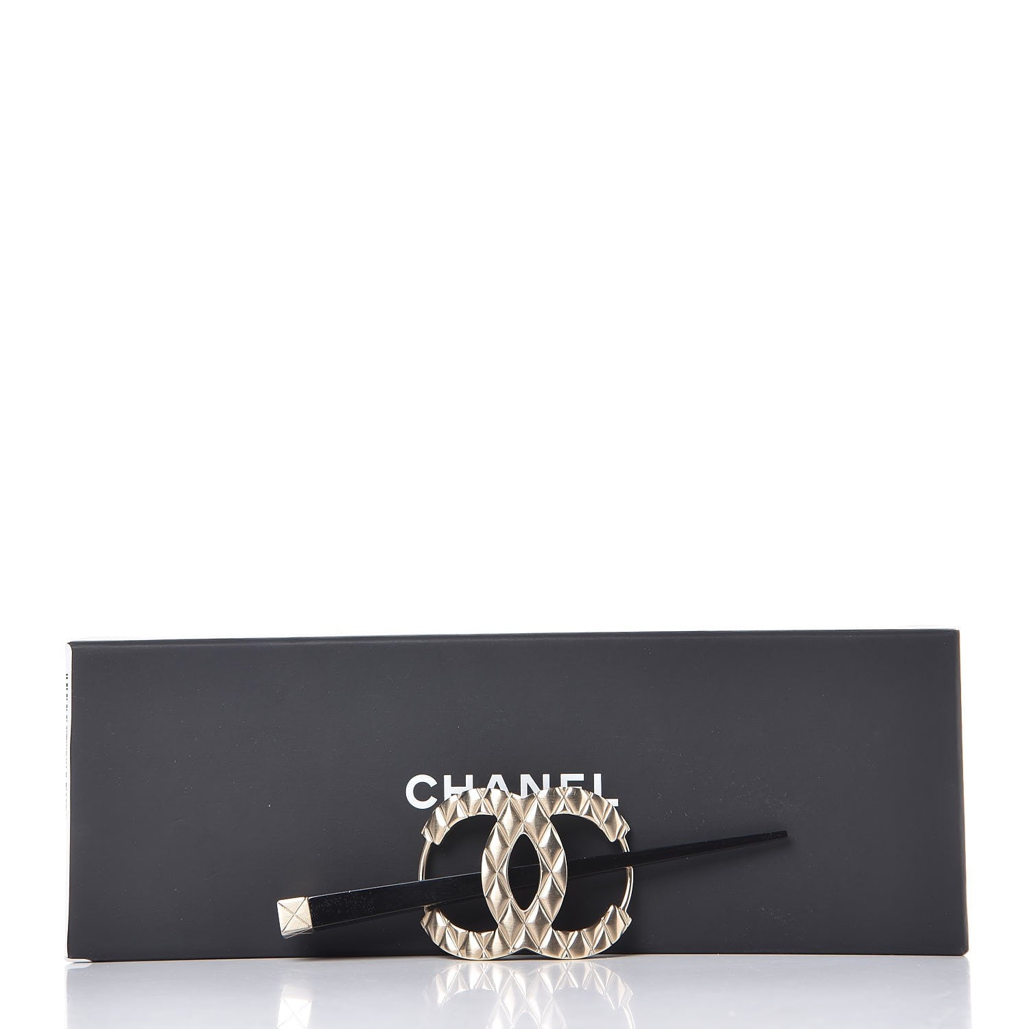 Chanel Quilted CC Hair Pin Gold 5 of 5
