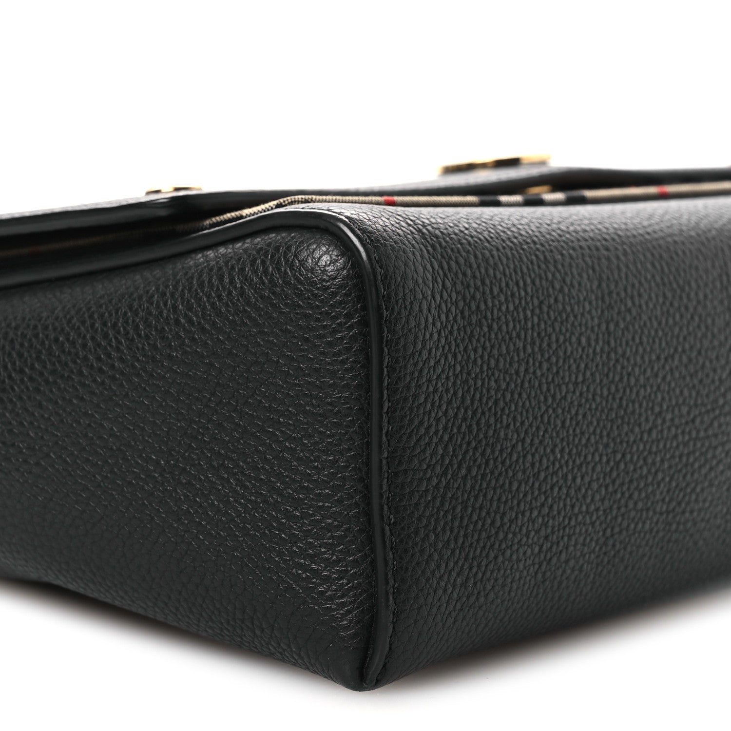 Burberry Grainy Calfskin Vintage Check Note Crossbody Bag Black 8 of 11