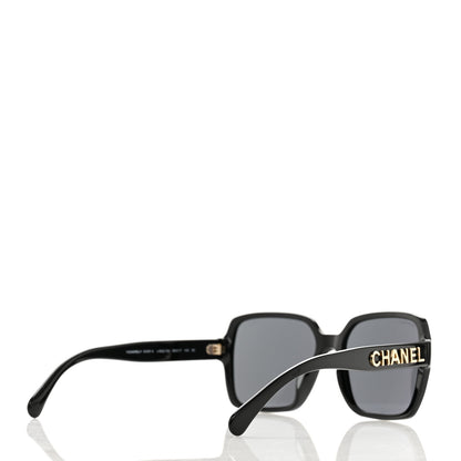 Chanel Acetate Square Sunglasses 5408-A Black 4 of 7