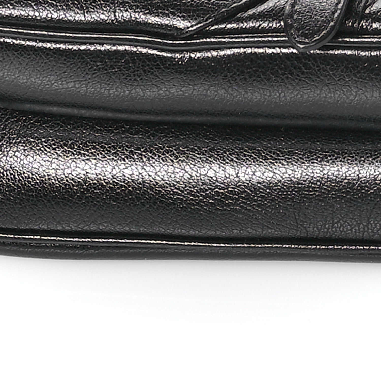 Christian Dior Shiny Goatskin Saddle Bag Black 10 of 10