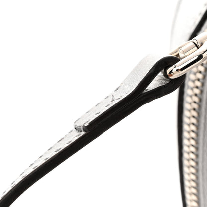 Gucci Metallic Sakai Be Green Calfskin Diagonal Stitched Blondie Top Handle Bag Silver 14 of 14