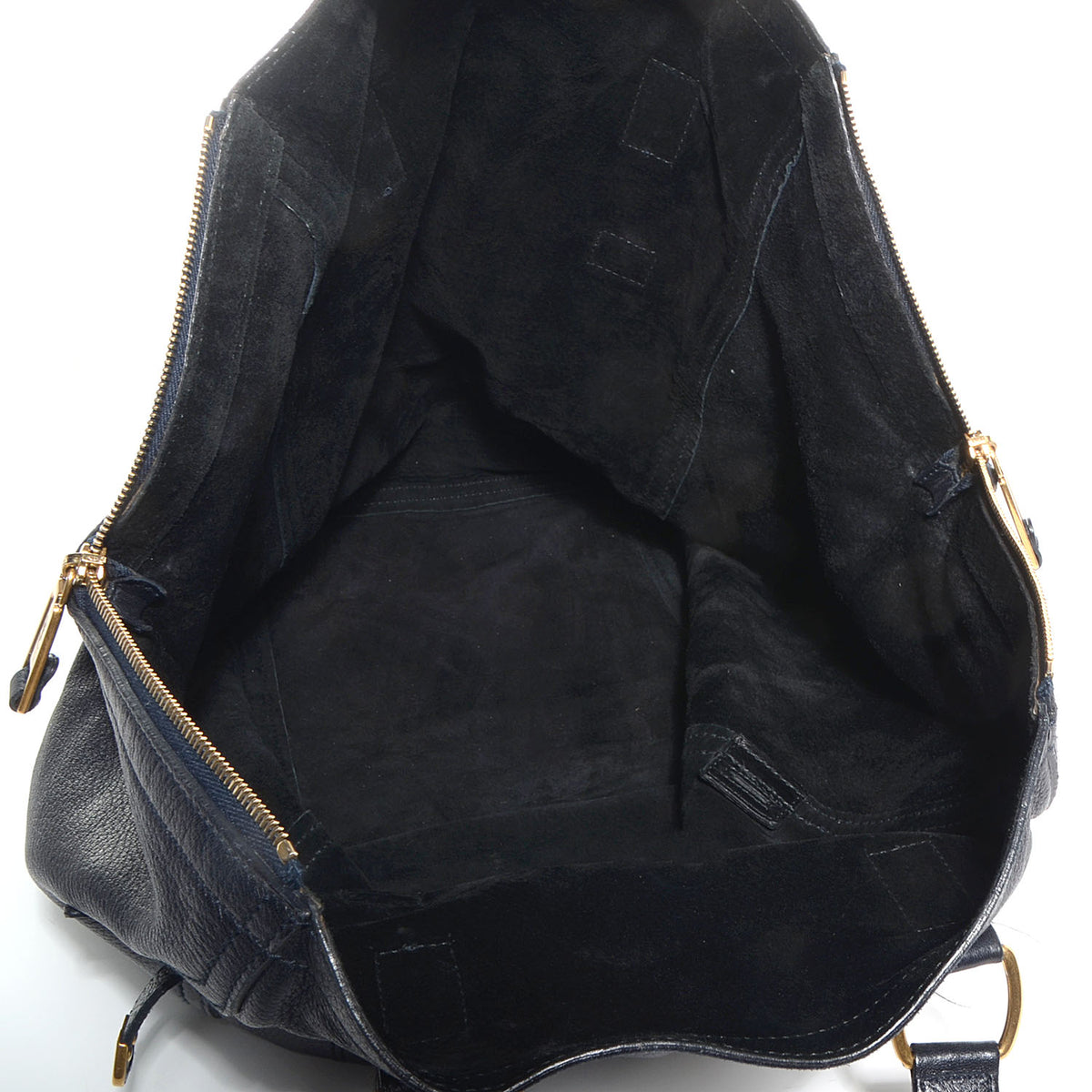 Leather Medium Downtown Tote Midnight Blue