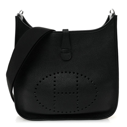 Hermes Taurillon Clemence EVELYNE III PM Black 1 of 10