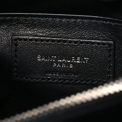 Saint Laurent Calfskin Y Quilted Monogram Small Loulou Chain Satchel Black Black 6 of 11