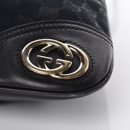 Gucci Monogram Medium New Britt Hobo Black 9 of 16
