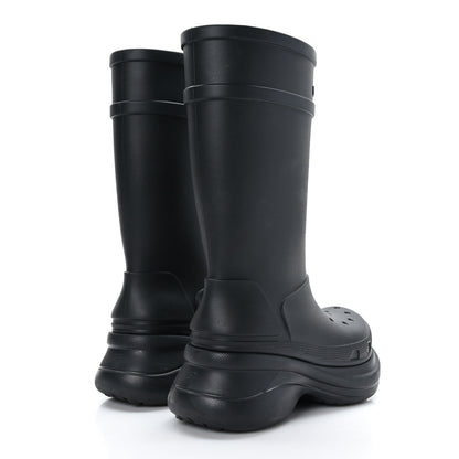 Balenciaga X CROCS Rubber Womens Rain Boots 37 Black 4 of 8