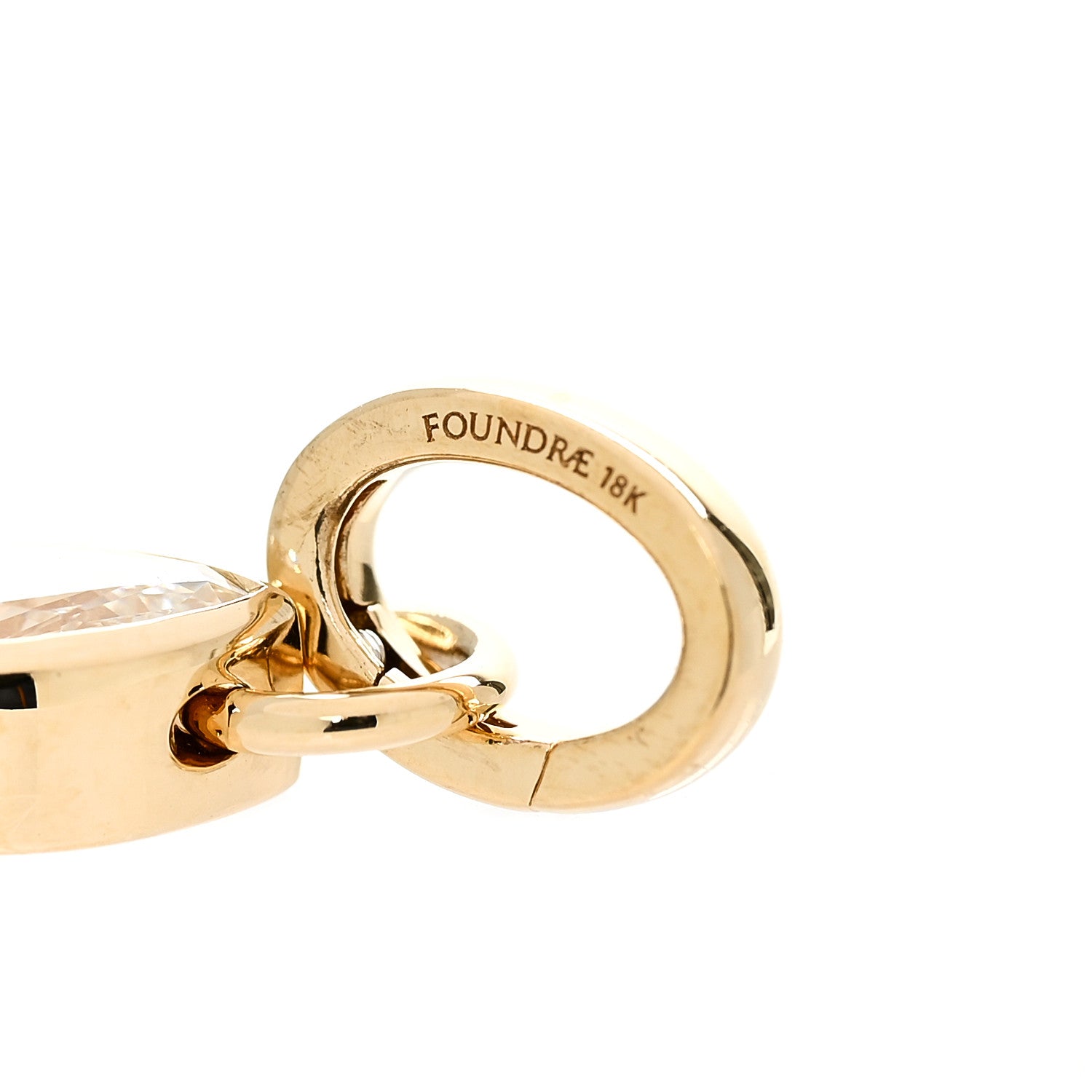 Foundrae 18K Yellow Gold Diamond Forever & Always a Pair Pendant 4 of 4