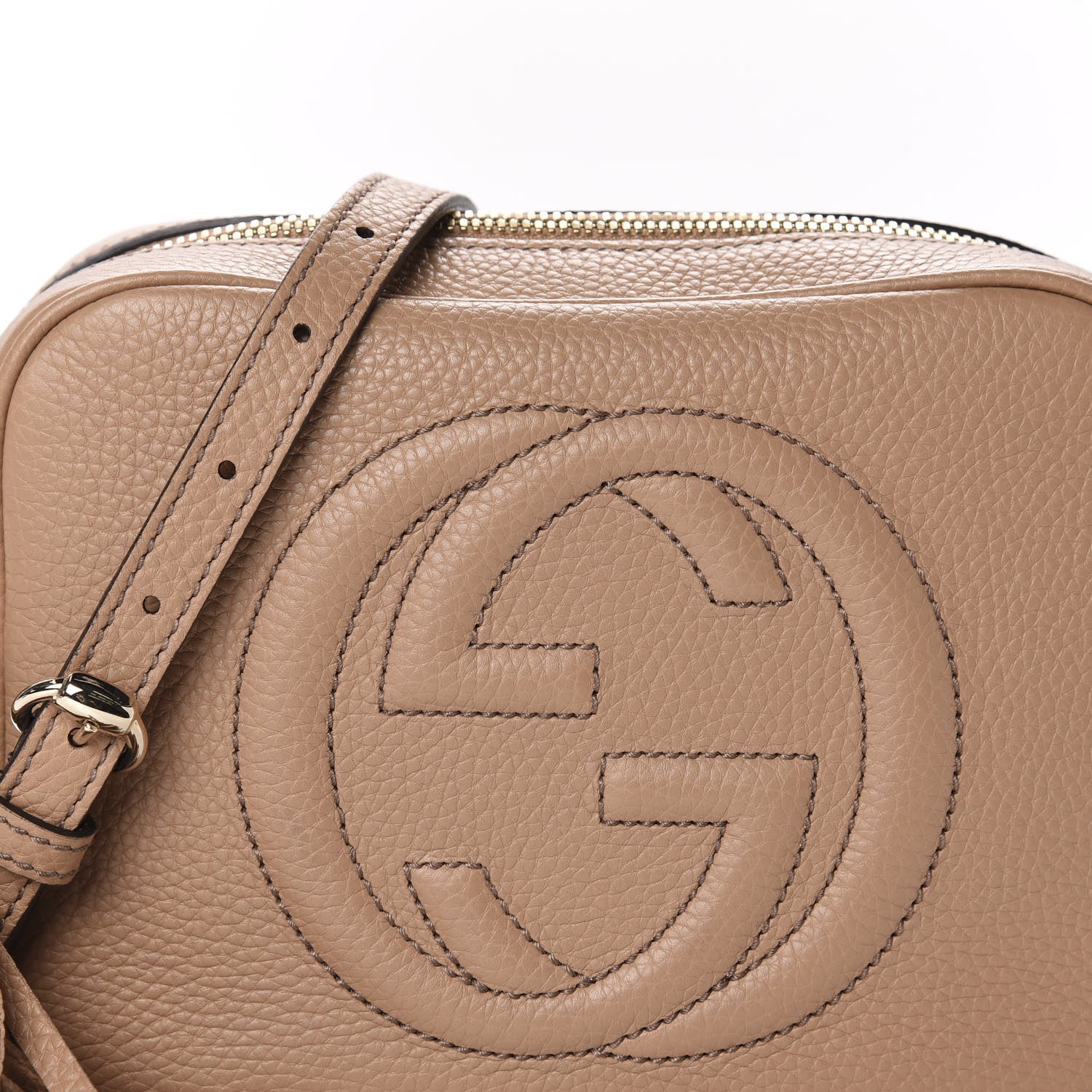 Gucci Pebbled Calfskin Small Soho Disco Bag Rose Beige 10 of 10