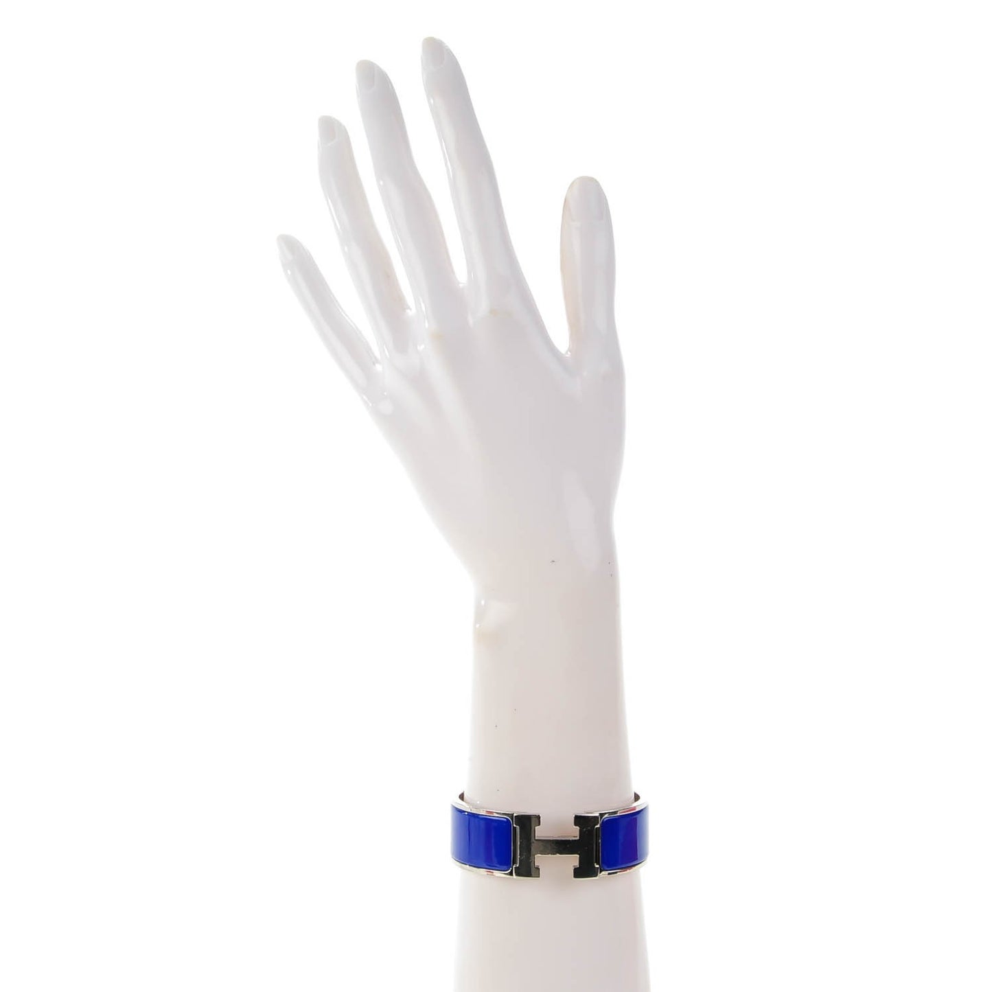 Enamel Wide Clic Clac H Bracelet PM Bleu Electrique