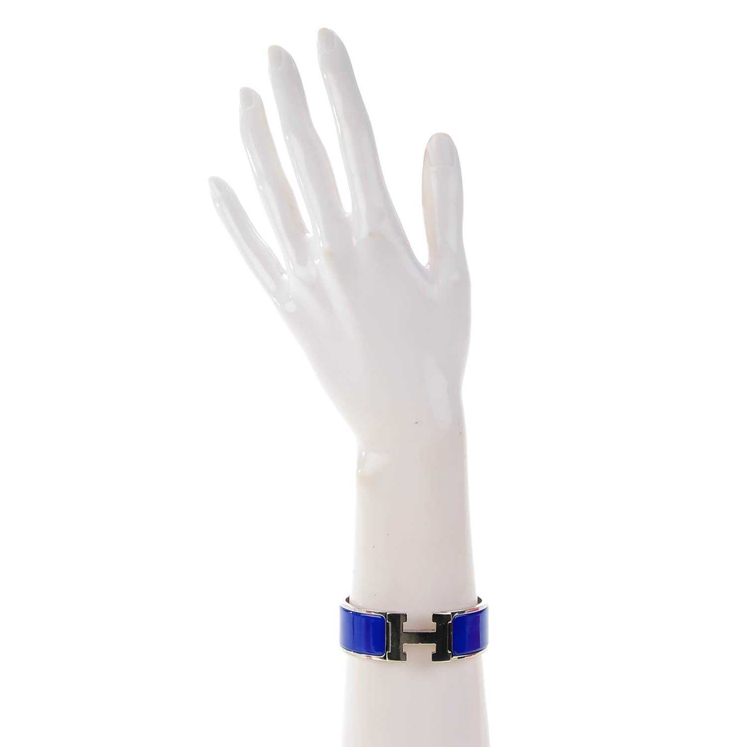 Hermes Enamel Wide Clic Clac H Bracelet PM Bleu Electrique 2 of 6